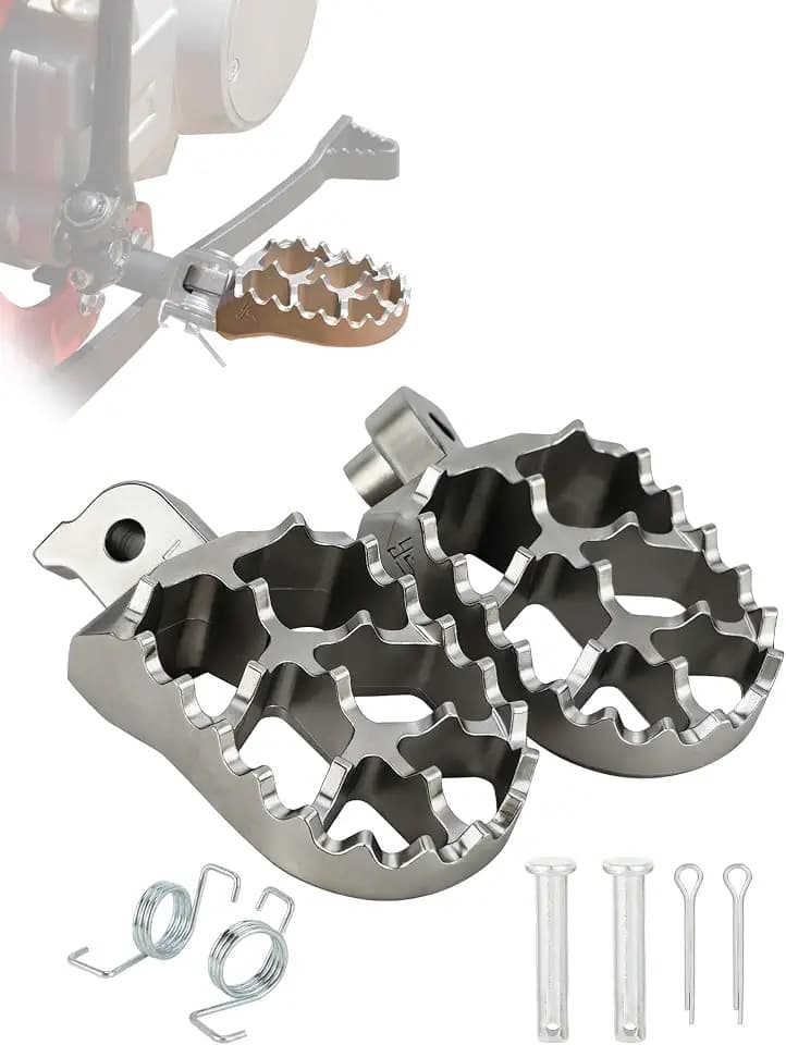 304 Stainless Steel Universal Dirt Bike Foot Pegs with Springs