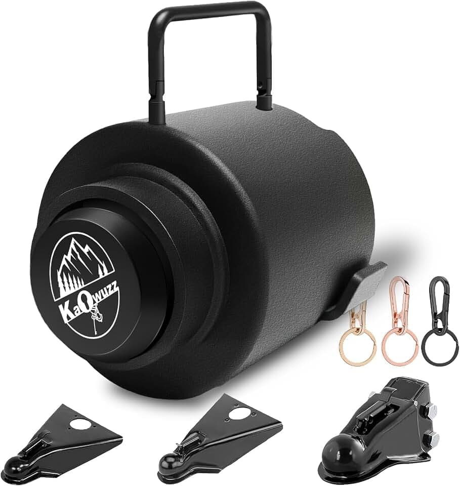 Trailer Lock, Heavy Duty with Handle Fits 2 5/16-Inch Ball Hitch Couplers