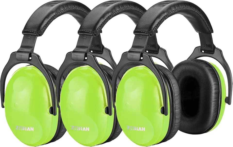 ZOHAN Kids Ear Protection 3 Pack, 25dB NRR Noise Cancelling Headphones for Kids, with Pillowy Pads, for Monster Truck, School, Autism, Sensory, Fireworks, Concerts, Events (Green*3)