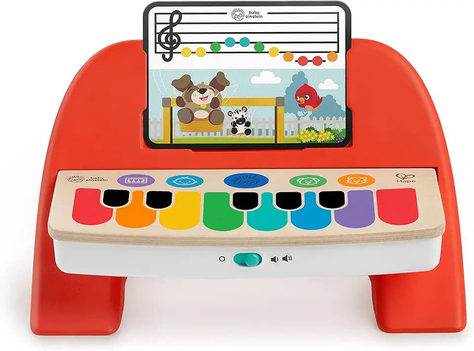 Baby Einstein Cal’s First Melodies Magic Touch Wooden Piano Musical Baby Toy, Ages 6 Months +