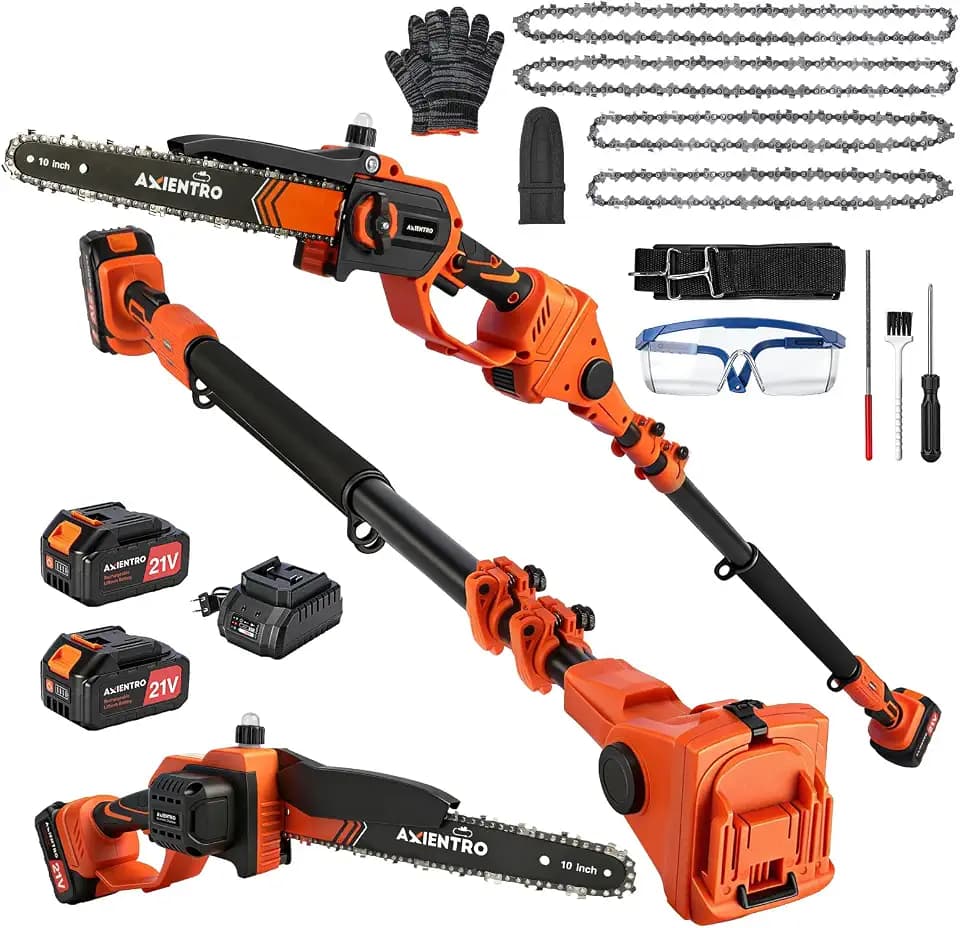3-in-1 Electric Pole Saws for Tree Trimming, 8 & 10 Inch