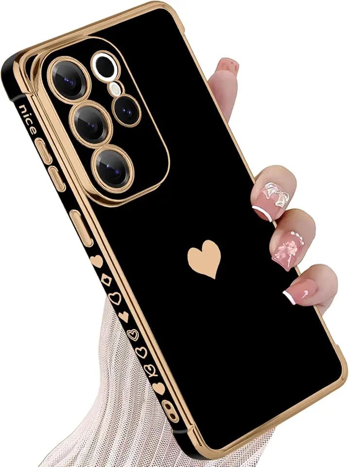 KANGHAR Compatible with Samsung S26 Ultra Case for Women Girl (Black)