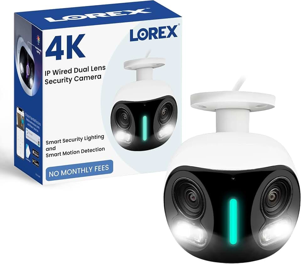 Lorex Classic App | 4K IP Add-On Wired Dual Lens Security Camera
