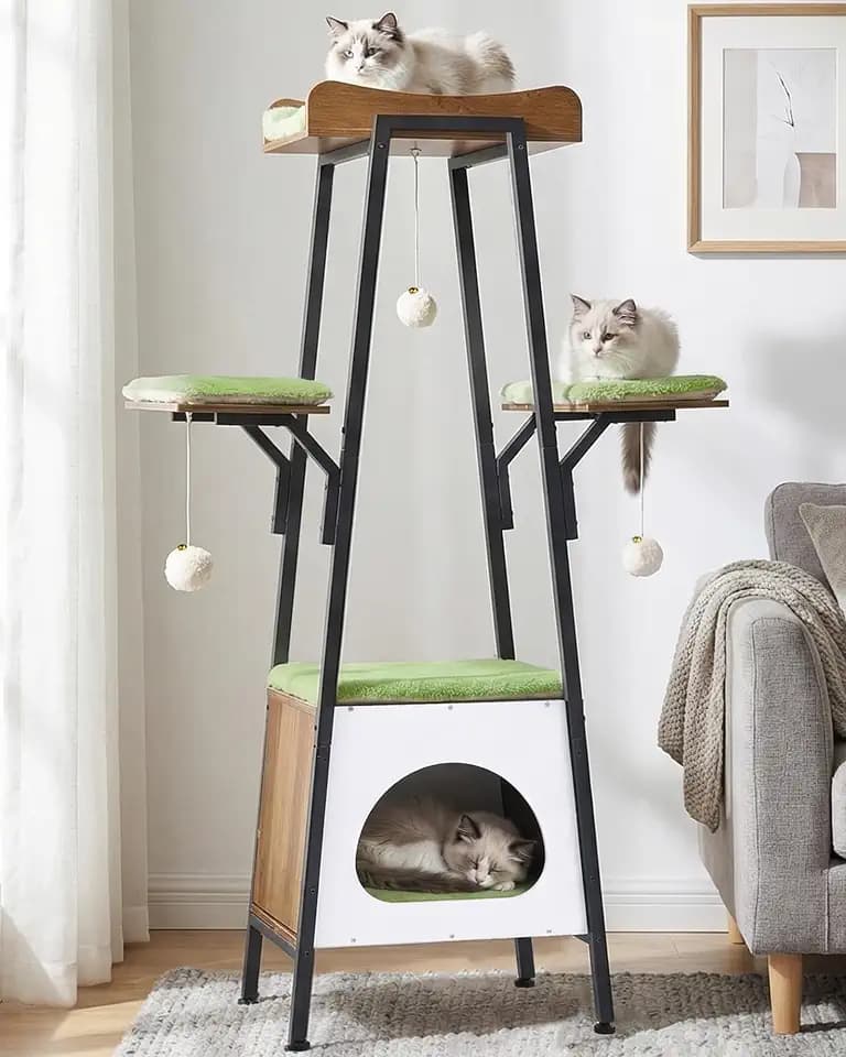 46 in Modern Cat Tree Tower for Kittens and Small Cats