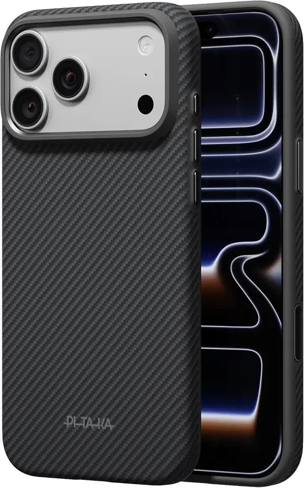 pitaka Ultradünne Vollschutzhülle für iPhone 18 Pro Max Schwarz/Grau