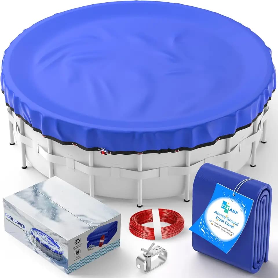 Winter Pool Cover 24Ft Round Above Ground, Extra Thick Swimming Pool Cover