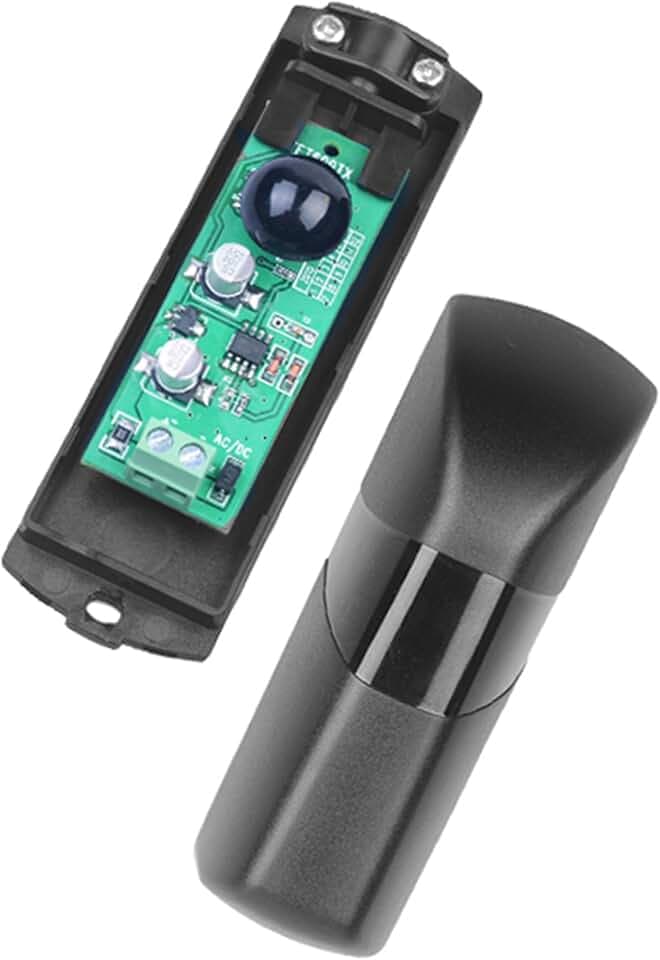 Infrarot Lichtschranken 12V/24V AC DC für Automatische Garagentore, Orientierbar 180° Wasserdicht, Sensor Infrarot Moduliert, Mit Elektromagnetischem Schutz und Sonnenfilter