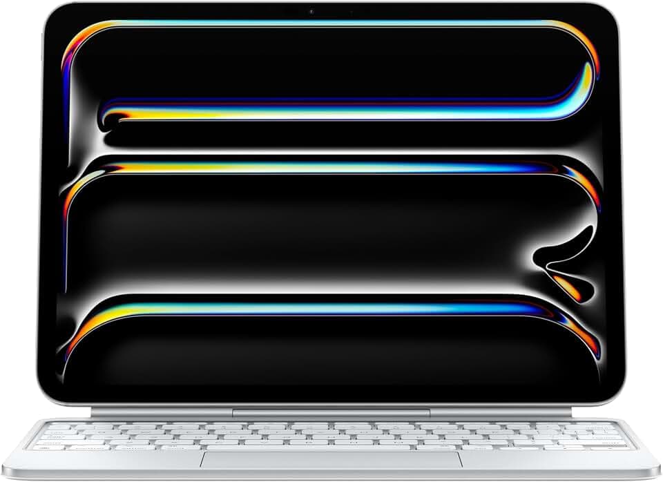 Apple iPad Magic Keyboard Case für das 11'' iPad Pro (M4) für angenehmes Tippen, integriertes Trackpad, Reihe mit Funktionstasten, Deutsch - Weiß ​​​​​​​