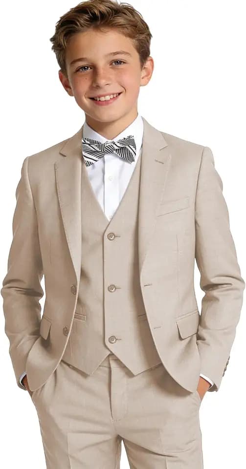 Boys' Suits Kids Formal Tuxedo 5 Piece Wedding Dress Wear Easter Prom Suit