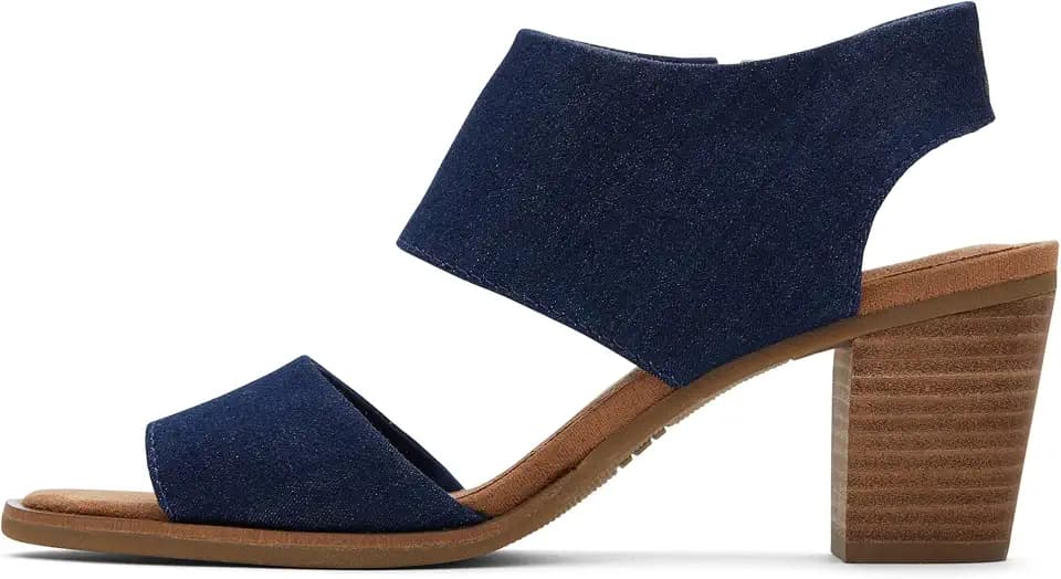 TOMS Women's Majorca Cutout Heeled Sandal, Textile Upper
