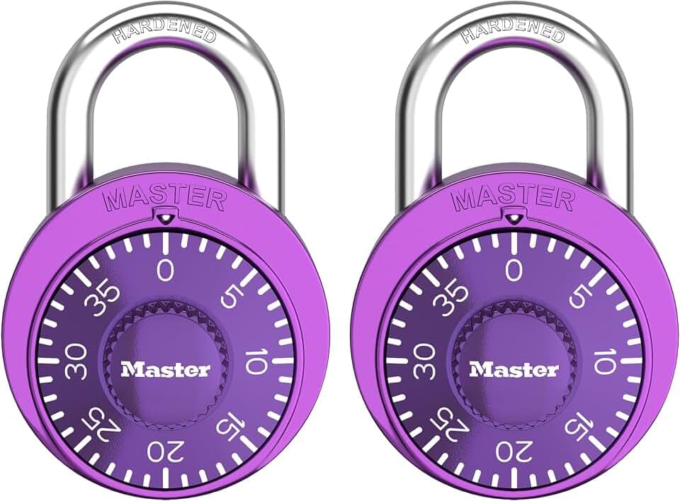 Master Lock Combination Padlock, Gym Locker Lock, 2-Pack, 1526EC2