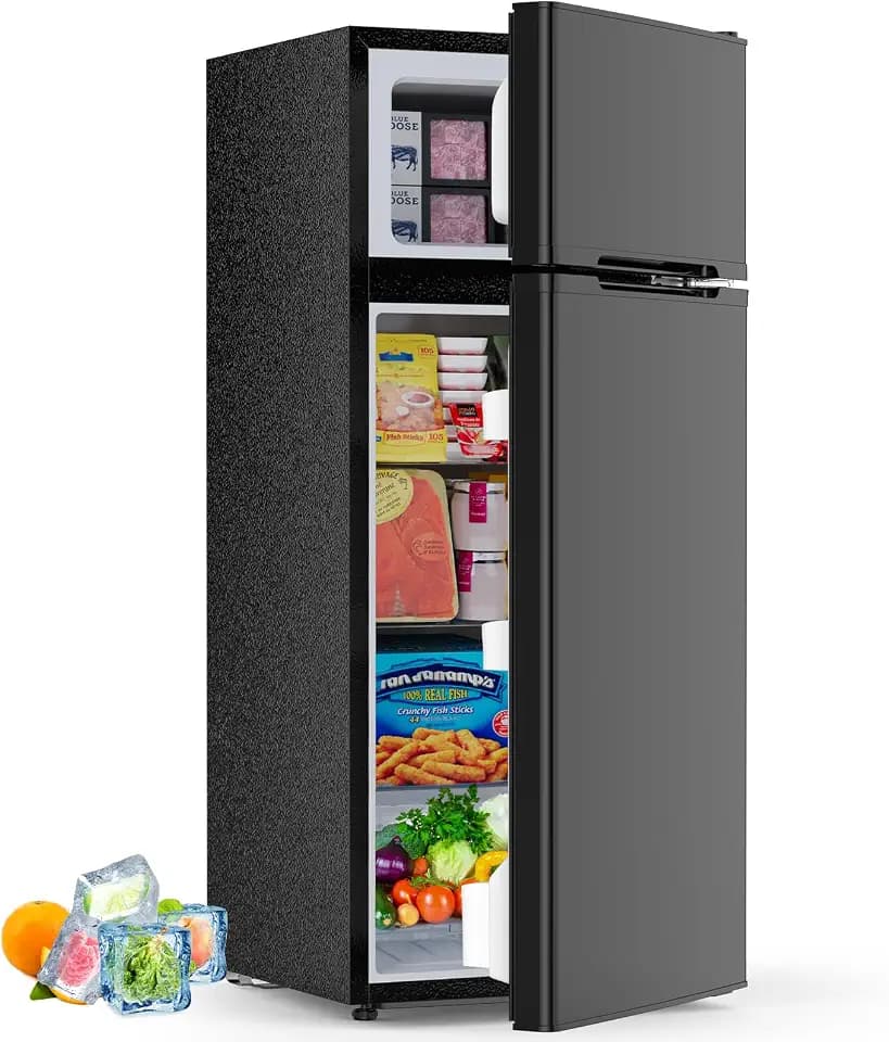 4.5 Cu.Ft Mini Fridge with Freezer, 2 Door Compact Refrigerator for Bedroom