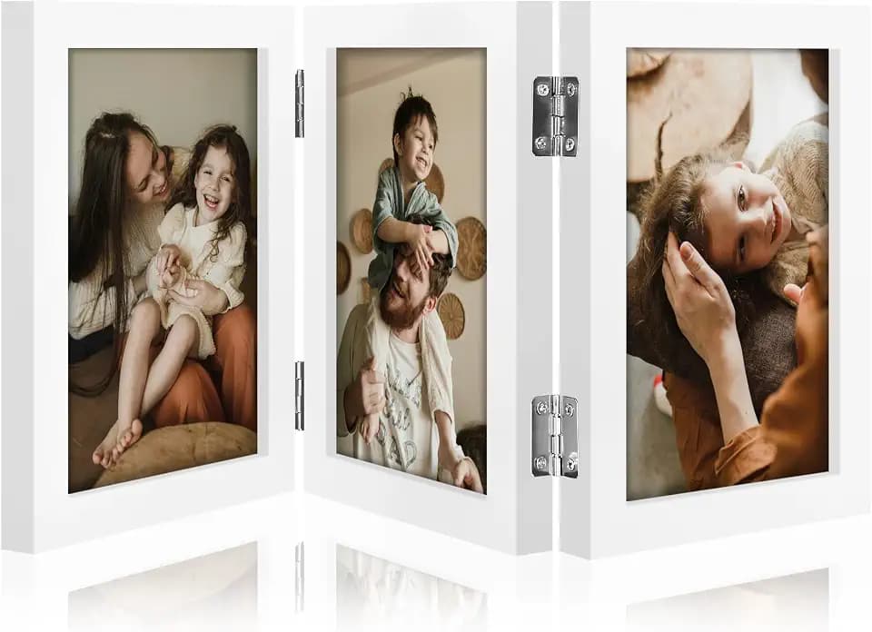 decorUhome White Triple 4x6 Picture Frame Vertical