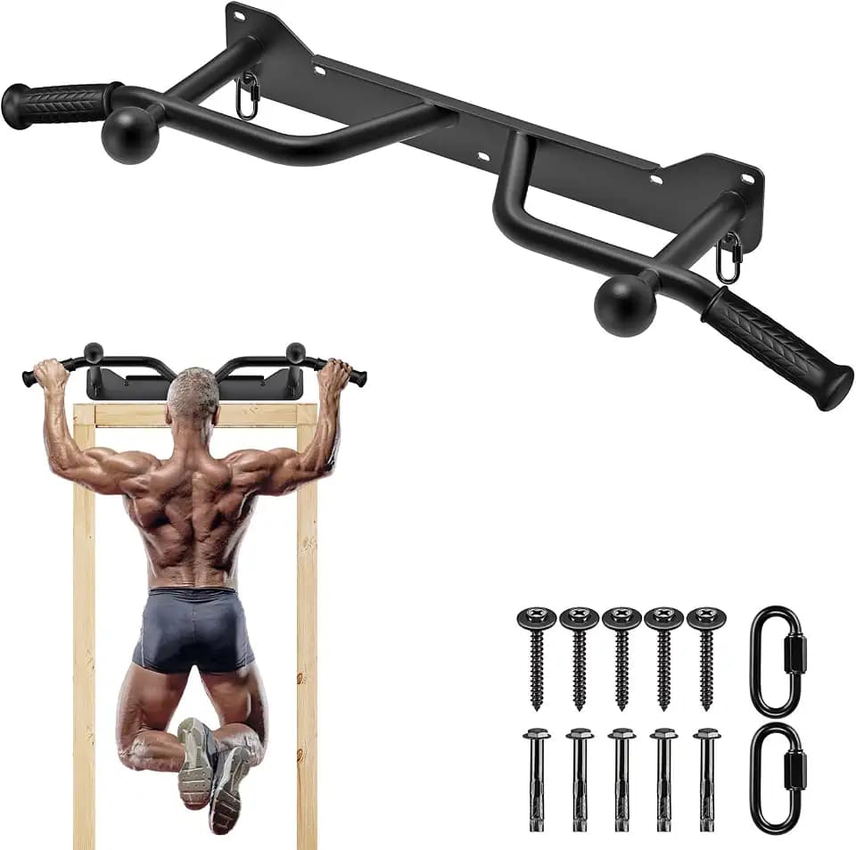 SELEWARE Heavy Duty Welded Pull Up Bar Wall/Joist/Ceiling Mount Chin Up Bar