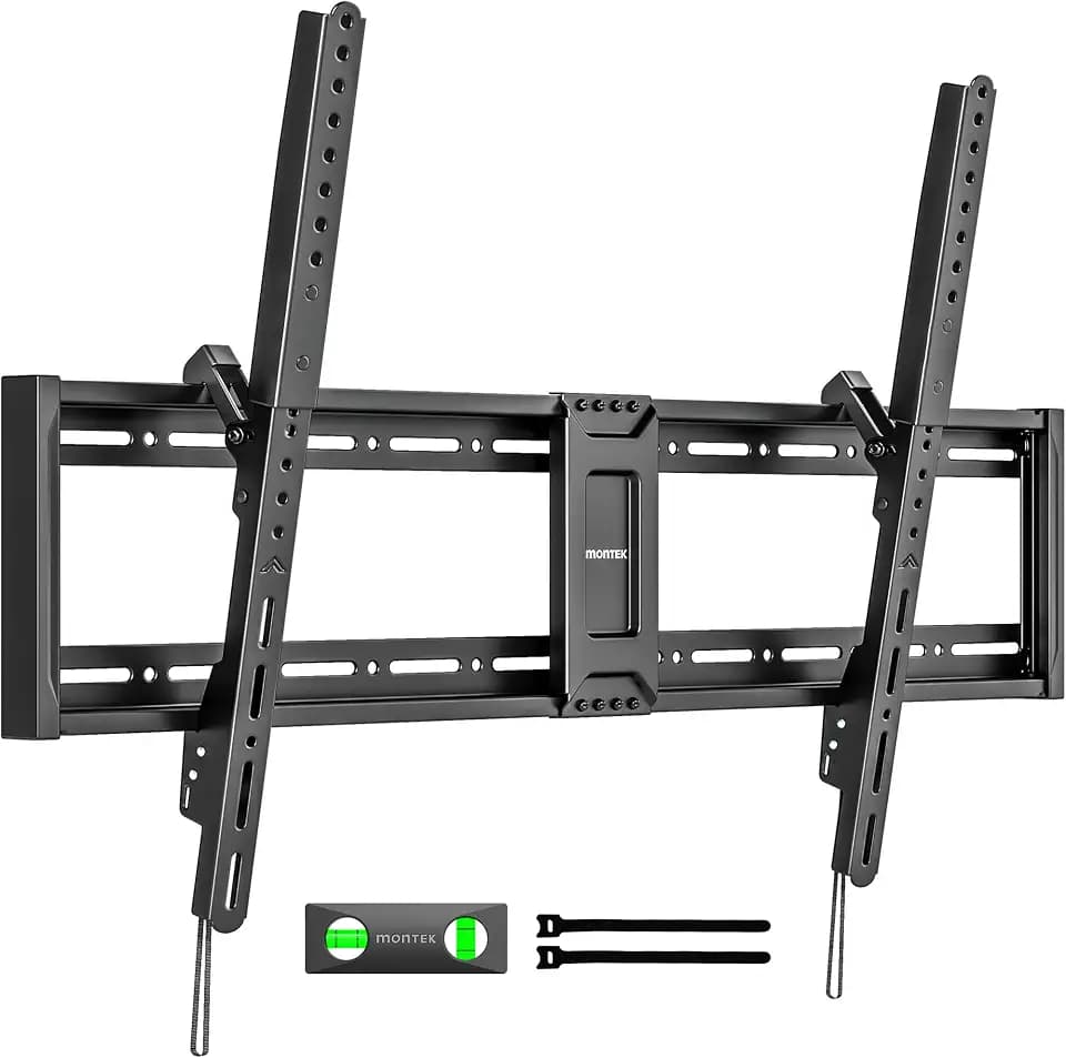monTEK Heavy Duty Tilt TV Wall Mount for 43–100 Inch TVs, 200 lbs Capacity