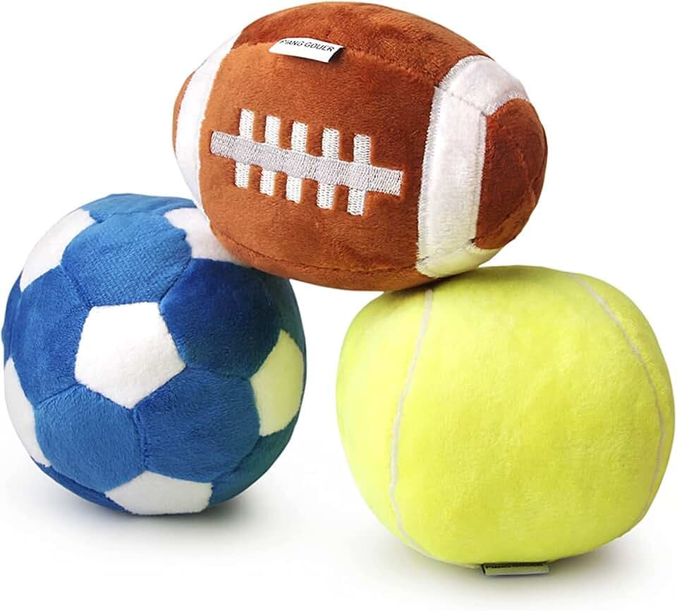 Hundespielzeug-3 Stück Quietsch Hundespielzeug für Hunde