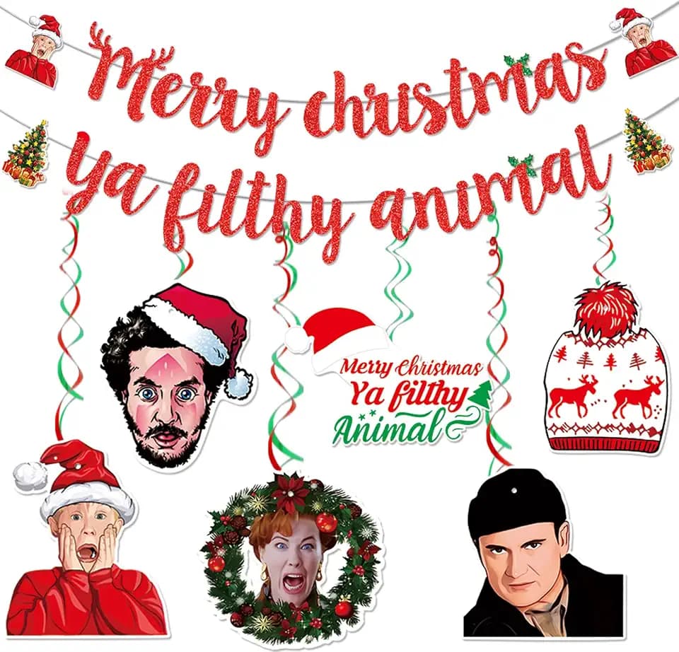 Merry Christmas Banner Home Alone Christmas Decorations