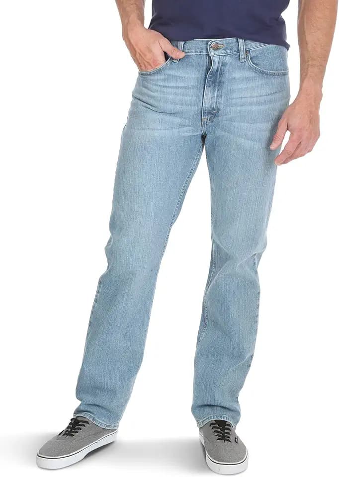 Wrangler Authentics Herren Klassische 5 Taschen, Normale Passform Jeans, Stonewash Flex, 35W / 32L