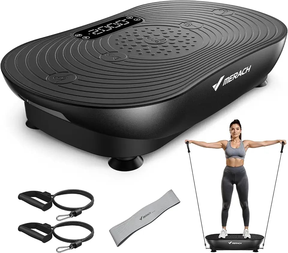 Merach V33 Pro Vibration Plate Exercise Machine with Touchscreen, 99 Speeds