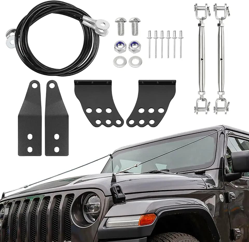 MFC Adjustable Obstacle Rope Branch Line Limb Risers Kit Compatible with for Jeep Wrangler JK JL Gladiator JT 2007-2024 Through The Jungle Protector Obstacle Eliminate Rope