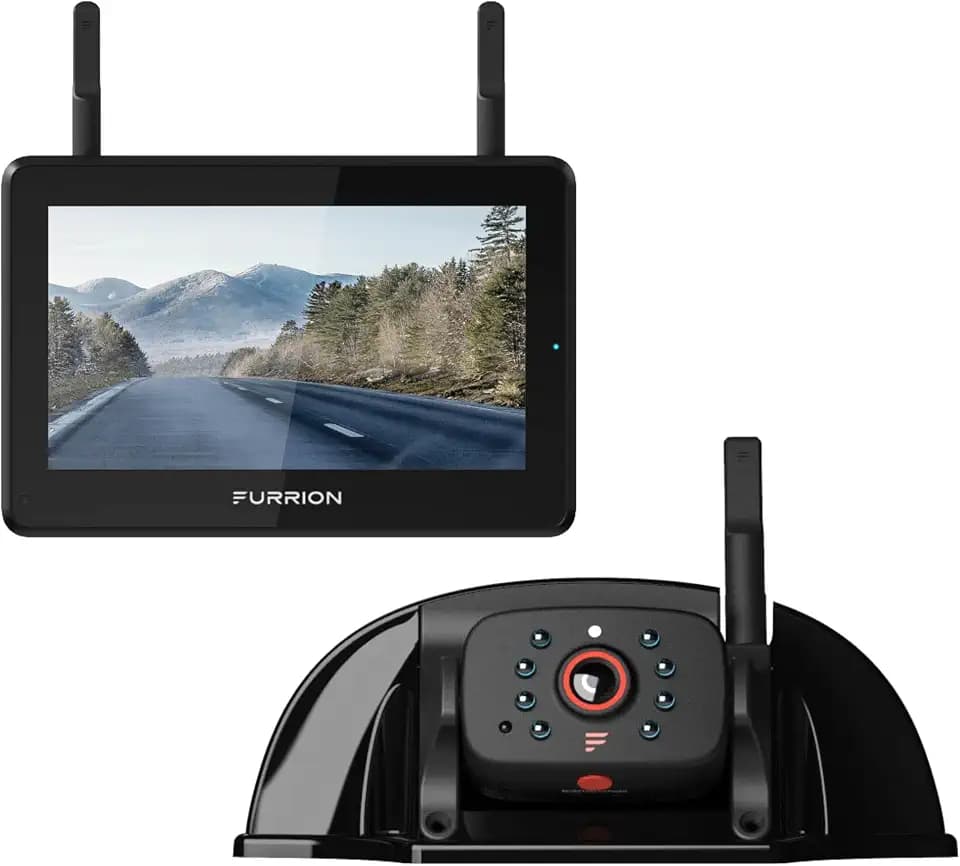 Furrion 2021124370 Vision S+ RV Backup Camera System - 5" Monitor, Rear Sharkfin Camera #FOS5HTASF