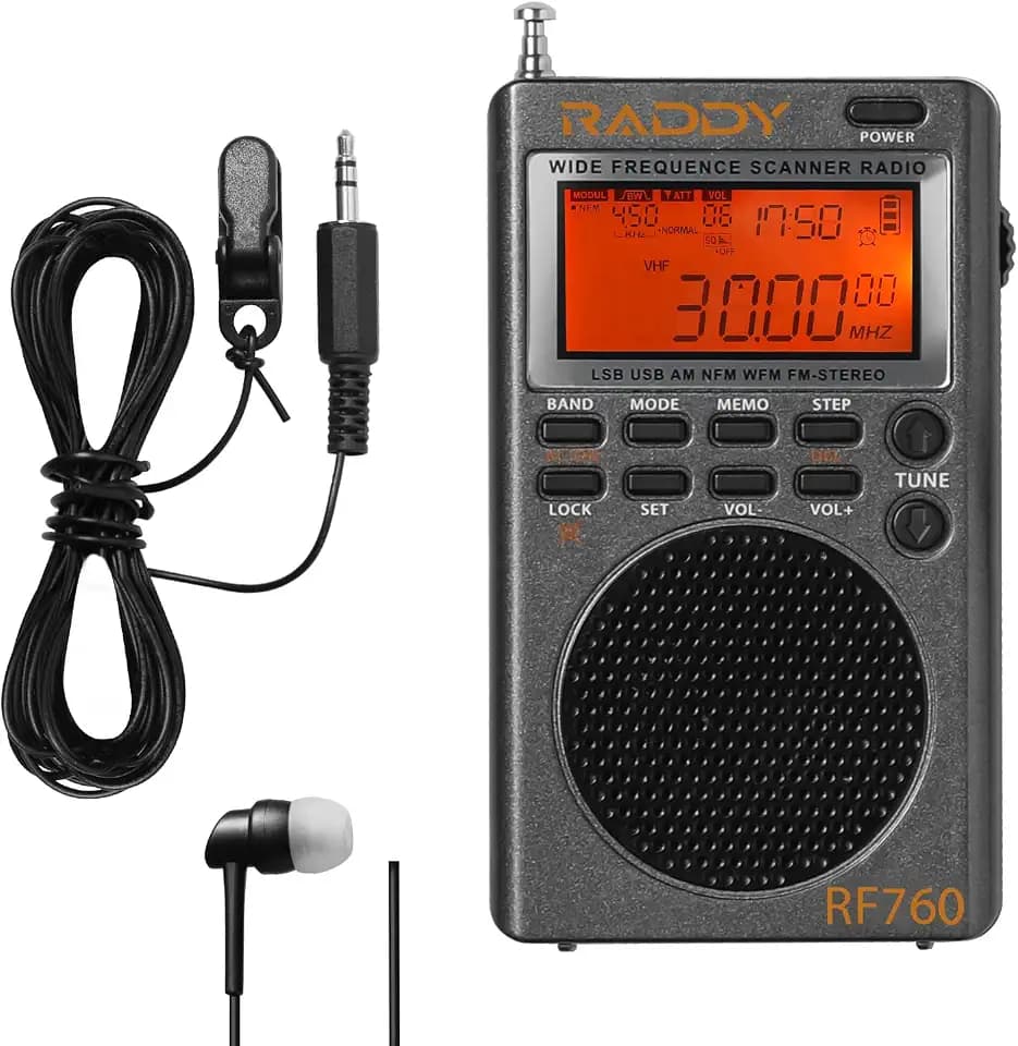 Raddy RF760 Portable SSB Shortwave Radio Receiver, NOAA Alert