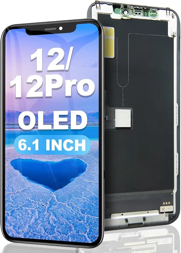 EFAITHFIX for iPhone 12/12 Pro Screen Replacement OLED Black