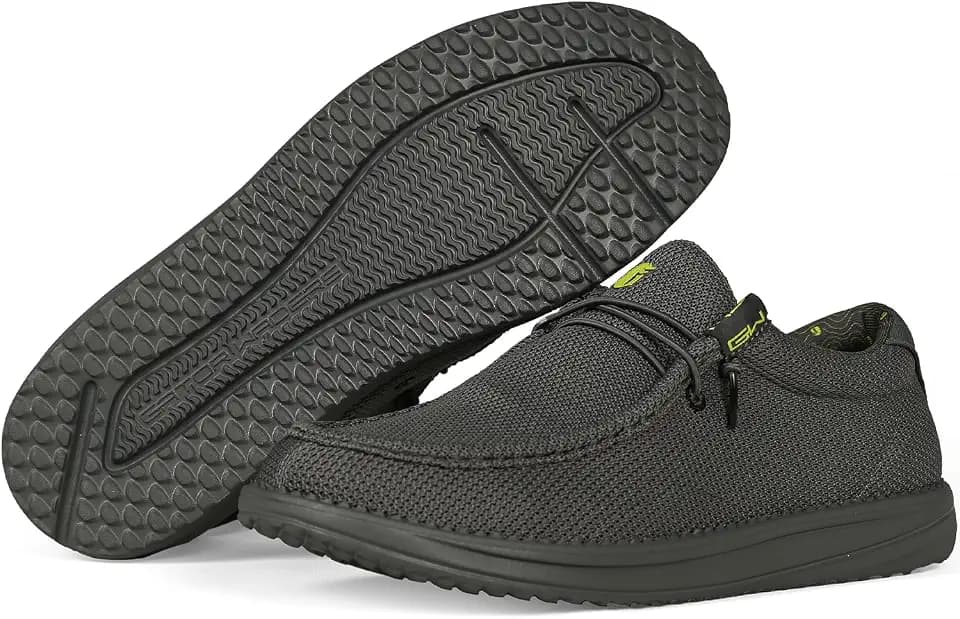 Gator Waders Mens Casual Shoes – Men's Loafers & Slip-Ons Camp Shoes with No-Tie Laces -Arch Support Boat Shoes for Everyday Wear