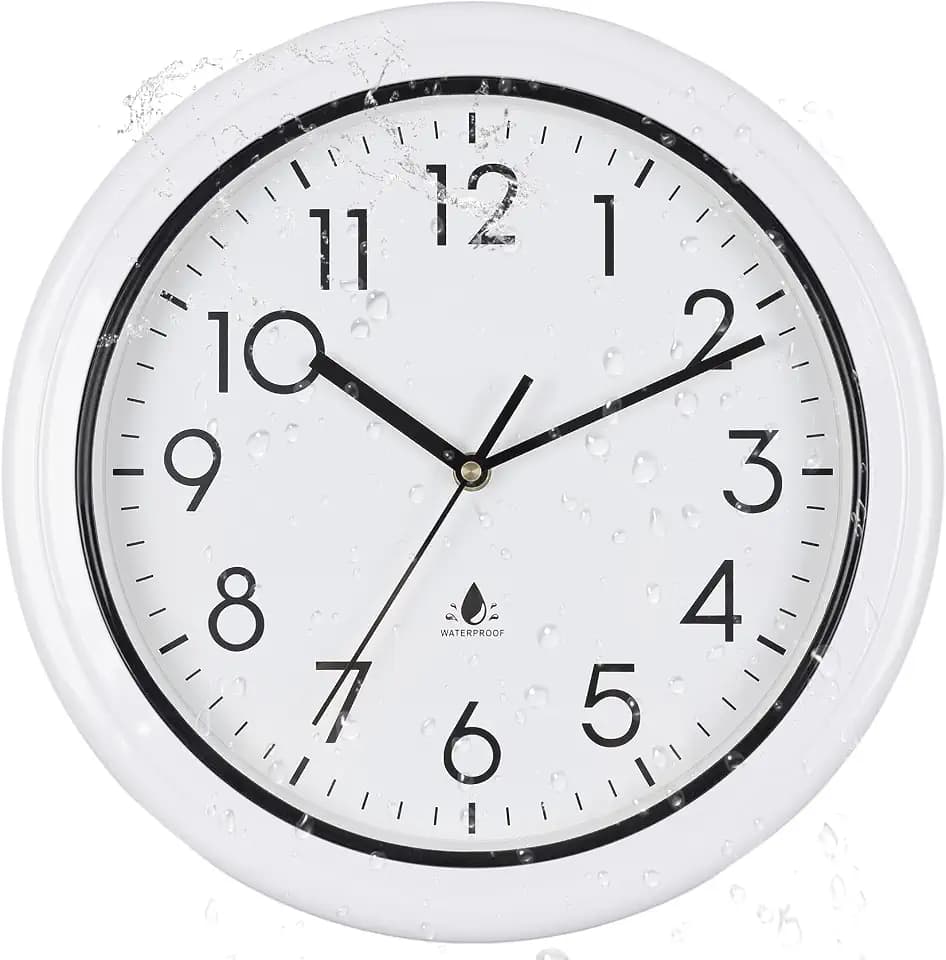 13 Inch Sealed Waterproof Outdoor Clocks, Weatherproof Wall Clock