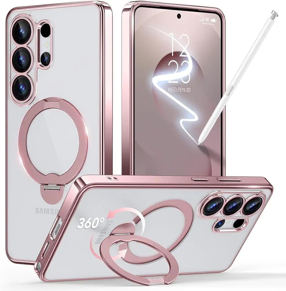 GolbinBox Magnetic for Samsung Galaxy S26 Ultra Case with 360° Spin Stand