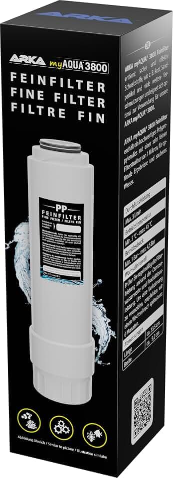 Feinfilter Osmoseanlage Aquarium myAqua 3800-1 Mikron Sedimentfilter | für Umkehrosmoseanlage, mit Polypropylenvlies, sauberes Wasser, filtert Partikel, Verunreinigungen, Süßwasser, Meerwasser