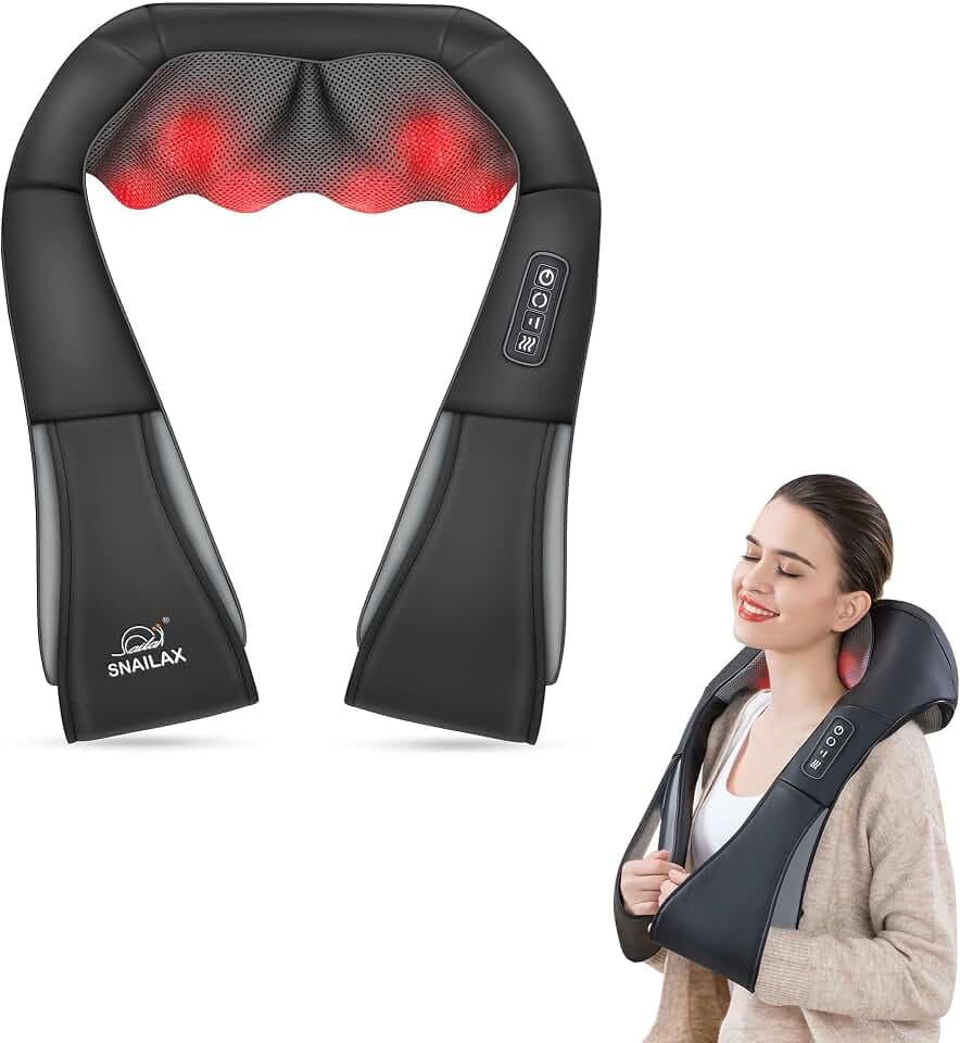 Snailax Shiatsu Nackenmassagegerät mit Wärme, Geschenke für Männer
