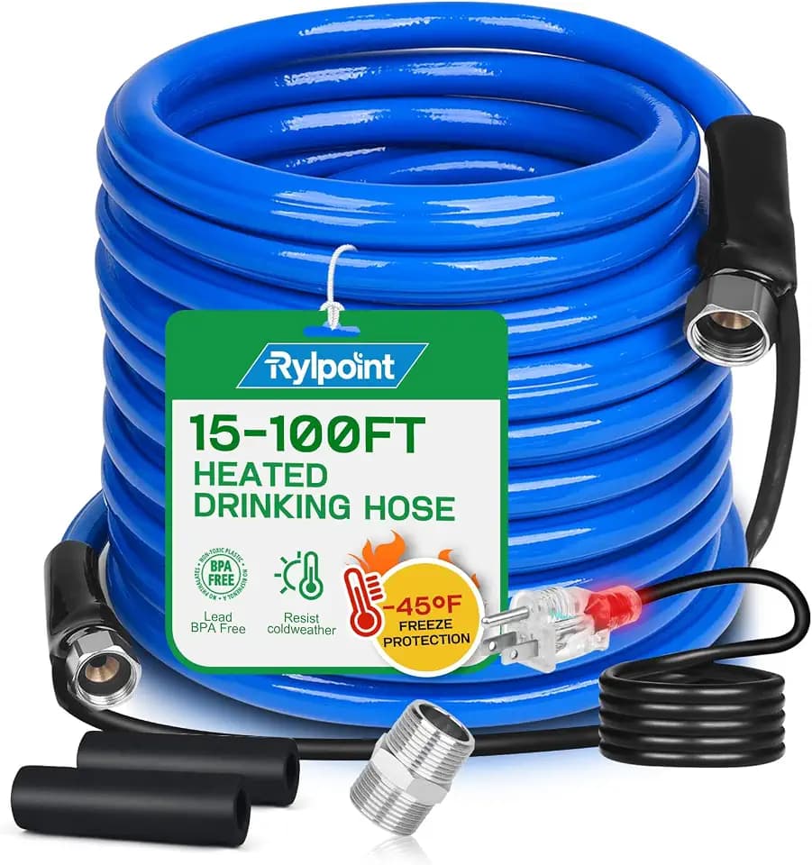 50FT Heated Water Hose for RV,Heated Drinking Water Hose,Lead and BPA Free