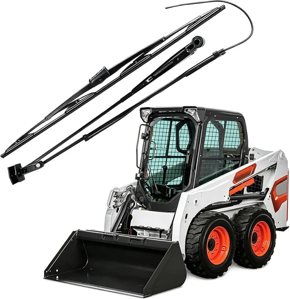 7251263 7251264 Windshield Wiper Arm & Wiper Blade Compatible with Bobcat A770 S450 S510 S530 S550 S570 S590 S595 S630 S650 S740 T450 T550 T590