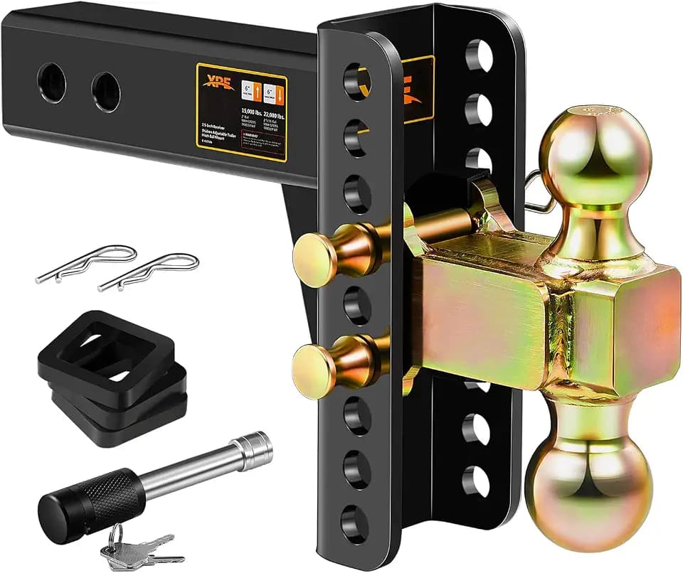 XPE Adjustable Trailer Hitch Fits 2.5 Inch Receiver 6 Inch Drop Rise