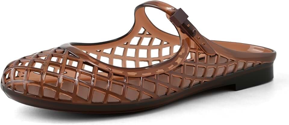 Jelly Flats Women's Mesh Sandals Slip On Slides