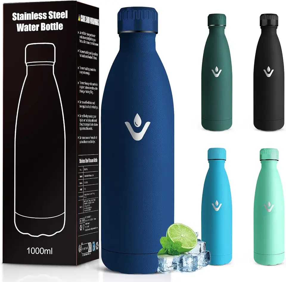 Trinkflasche Edelstahl- 0.75 liter- Trinkflasche Auslaufsicher, BPA-Frei