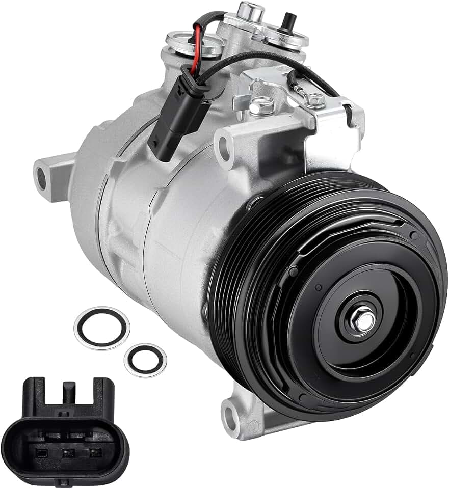 BDFHYK 168324 Air Conditioning AC Compressor with Clutch Fit for Mercedes-Benz C250 C300 C350e E200 E250 E300 E350 E400 E450 GLC250 GLC300 GLC300e GLC350e SLC300 SLK300, Replaces 7513309