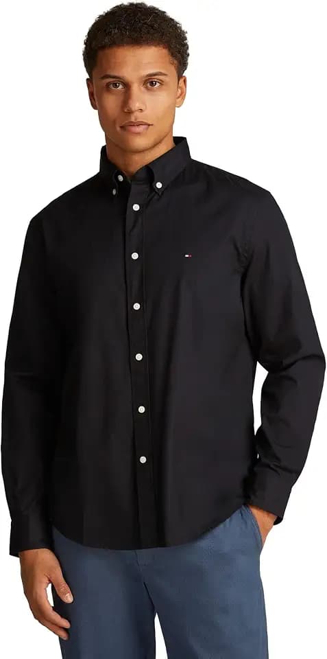 Tommy Hilfiger Herren Core Flex Poplin Solid Rf Shirtmw0mw39988 Bomberjacke
