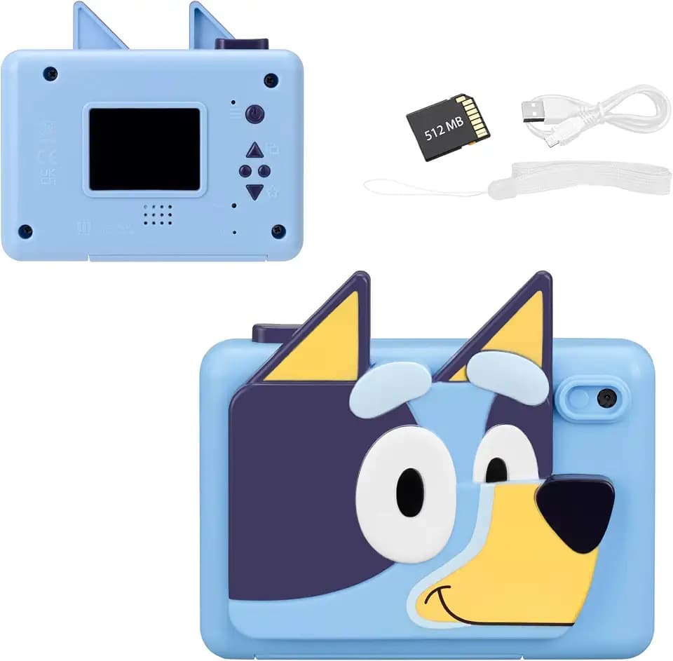 Bluey Kids Camera with SD Card, Digital Camera with Video Recording