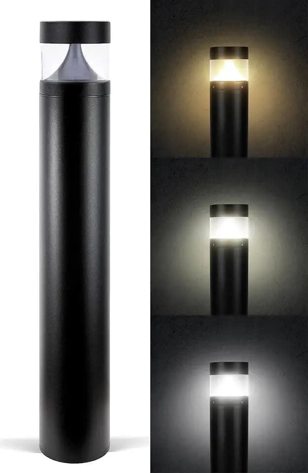 Bollard Light 39", 120-277V, 20W, 3CCT 3000-5000 Kelvin, Flat