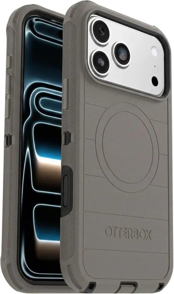 OtterBox iPhone 18 Pro Max & iPhone 17 Pro Max (Only) Defender Series Case - Dark Roast (Grey & Black) - Snaps on MagSafe - Tough - Rugged & Durable - Multi-Layer - Impact Absorbing iPhone Case
