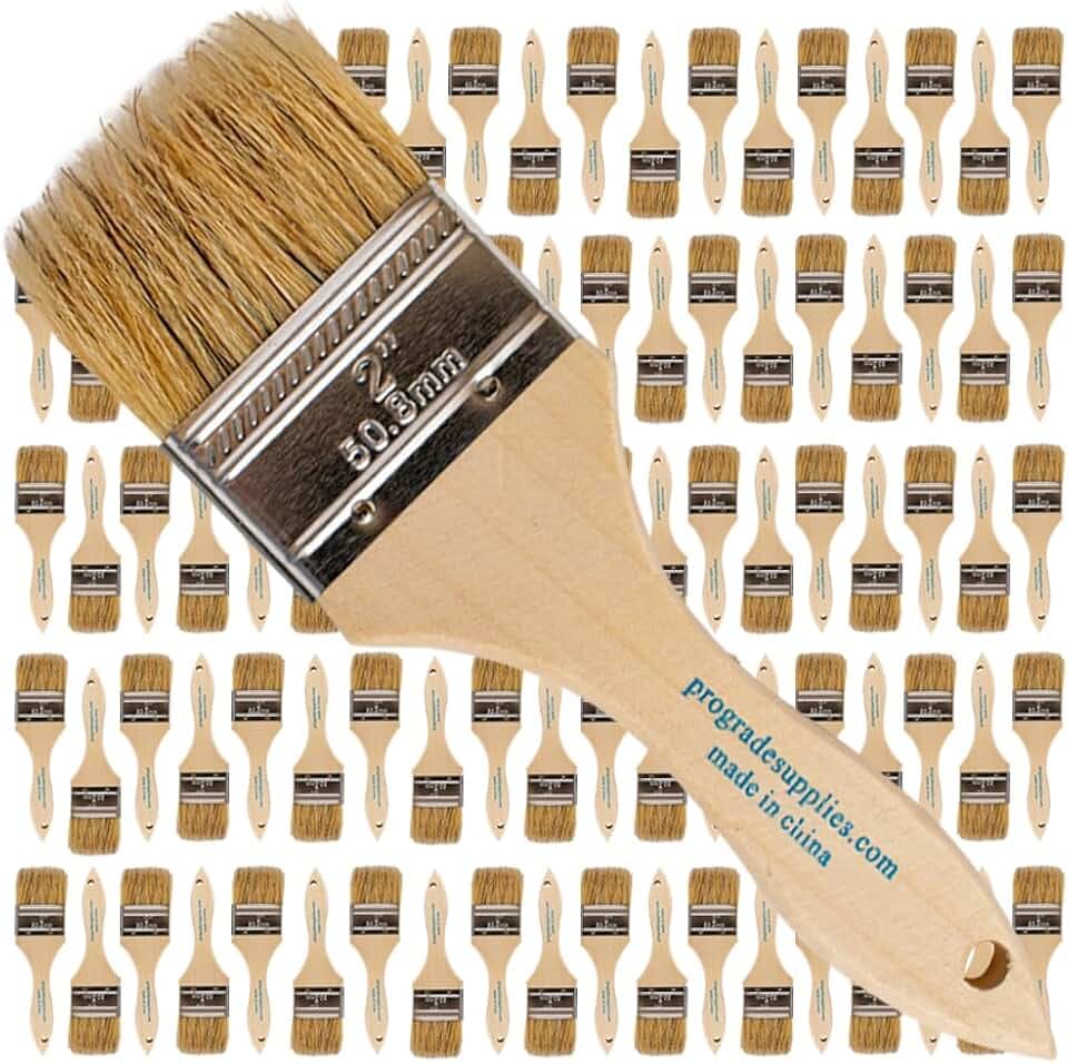 Pro Grade 2" Chip Brushes, Disposable Paint Brushes, for Paint, 96 Pack