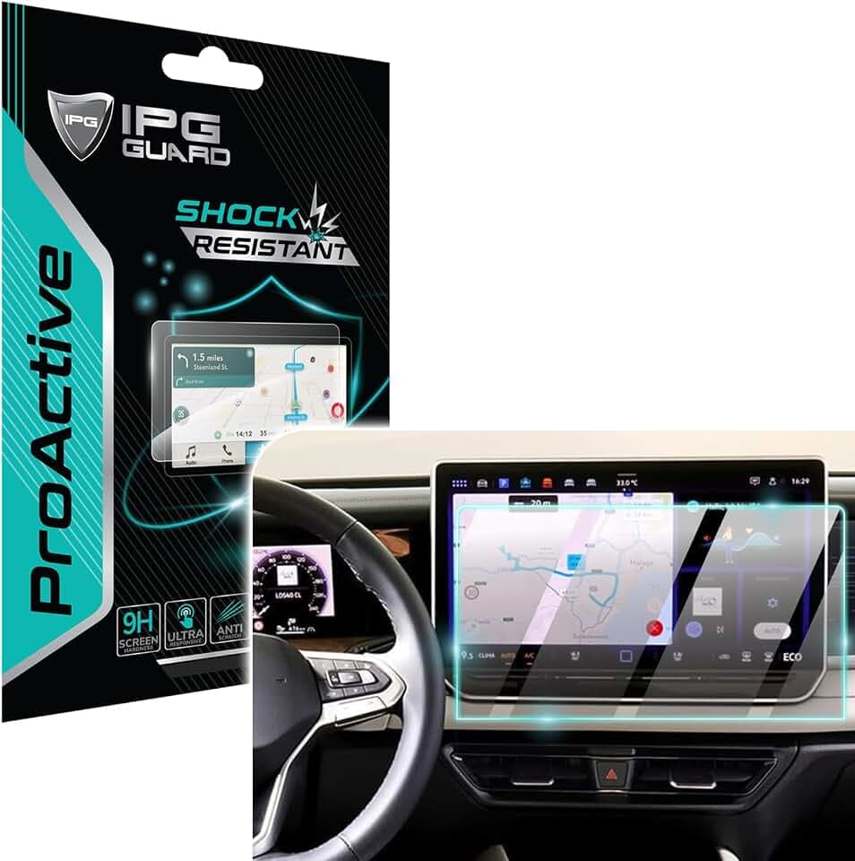 IPG ProActive for Volkswagen Tayron - Tayron L 2024-2025 12.9" inch Navigation Display 9H Hardness Screen Protector Nano Ceramic Film Ultra Responsive High Clarity for '25Tayron12.9