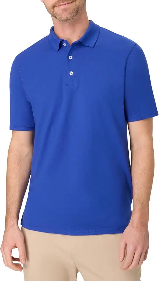 Hanes mens X-temp Performance Polo, Cotton Blend Sport Shirt for Men With Odor Control