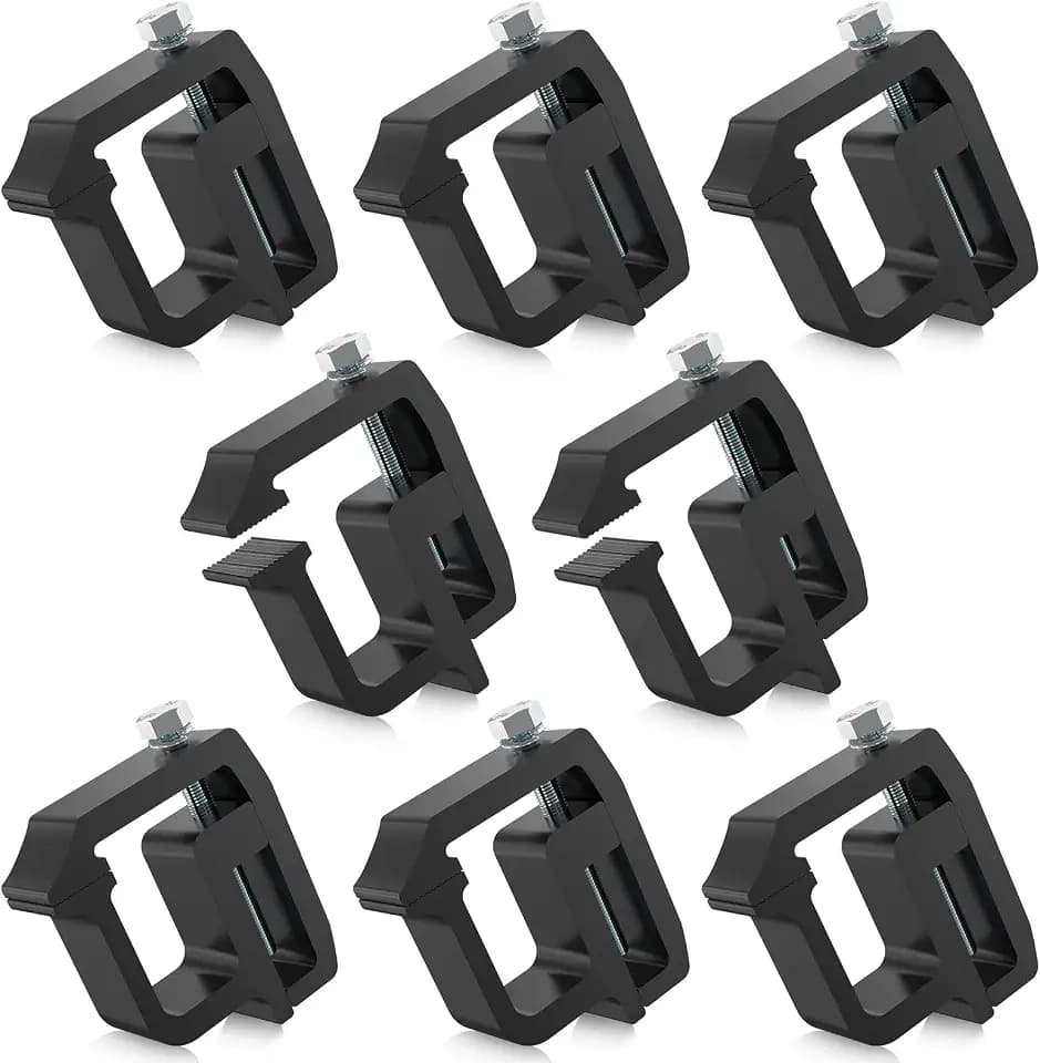 moveland 8 PCS Camper Shell Clamps, No Drilling for Chevy Silverado Sierra