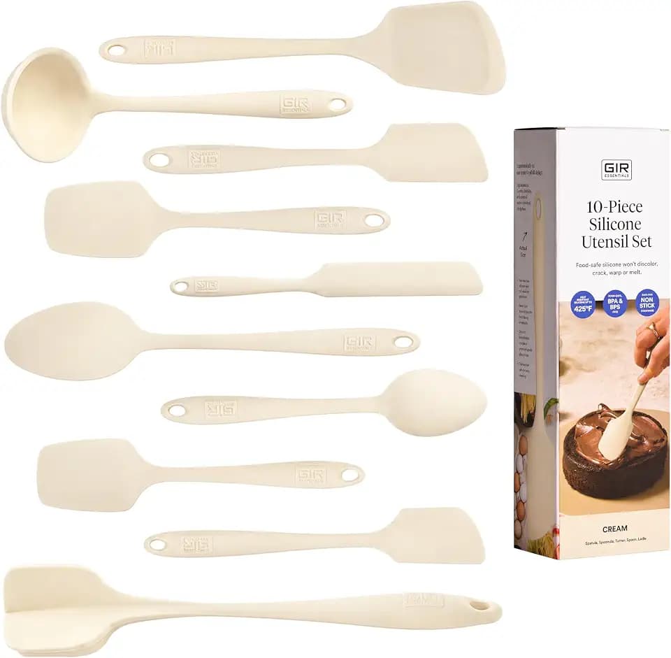 GIR: 10-Piece Silicone Essentials Kitchen Utensils Set – Cream