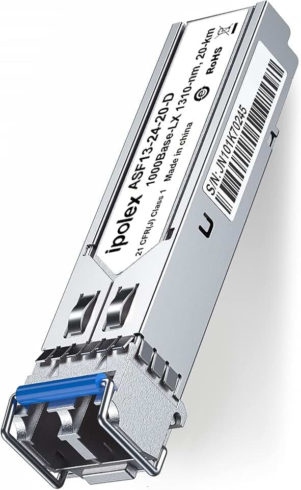 ipolex 1.25G SFP Transceiver, 1000Base-LX 1310nm 20km Singlemode LC Mini-Gbic Modul Kompatibel mit HP-ProCurve J4859A/ J4859B/ J4859C/ J4859D. 1-Pack.