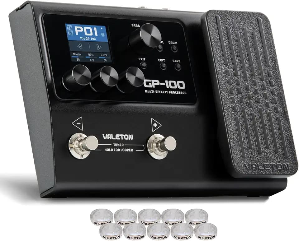 VALETON Gitarren Bass Effektpedal Multi-Effekte Prozessor mit EXP Pedal