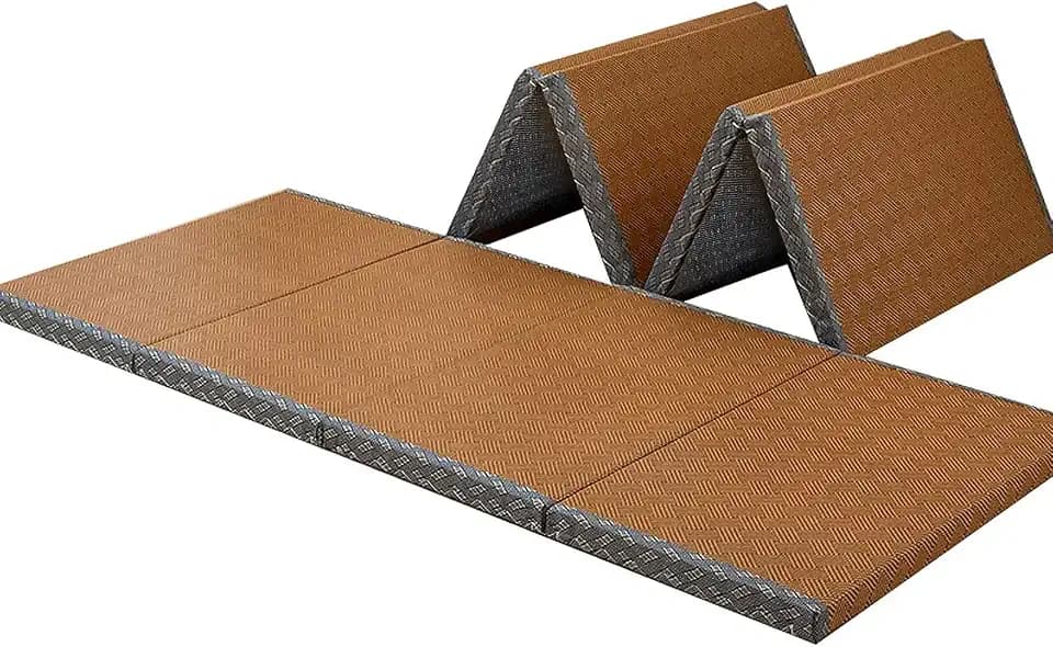 Japanische Tatami Matte, Natürliches Kokosfaser, Faltbare Kokosfaser-Matratze, Japanische Futon Boden schlafen Area Teppich Meditation Yoga Zen(Size:100x200x3.5cm)